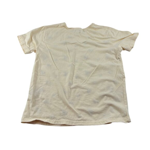 Talbots Women's Small Floral Embroidered T-Shirt 100% Cotton Beige‎ - Picture 5 of 5